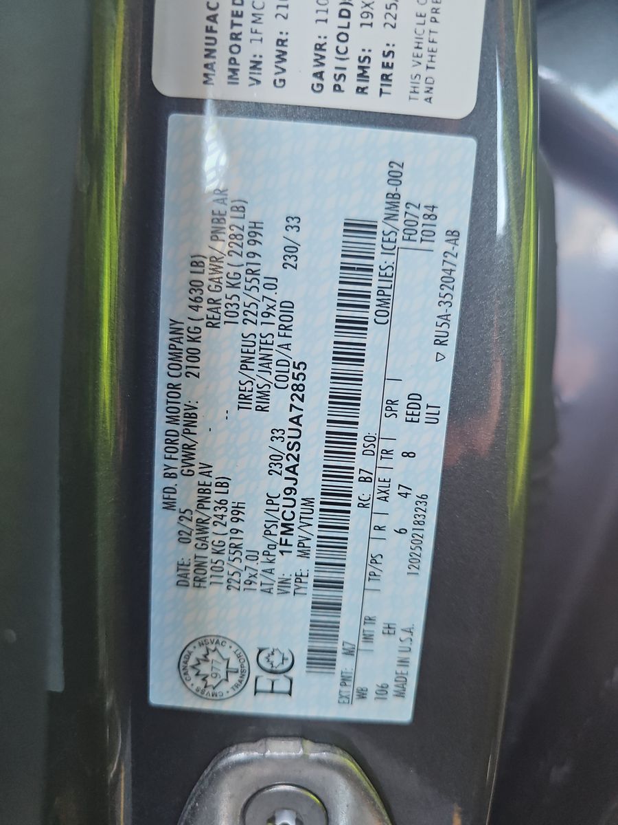 2025 Ford Escape Platinum AWD