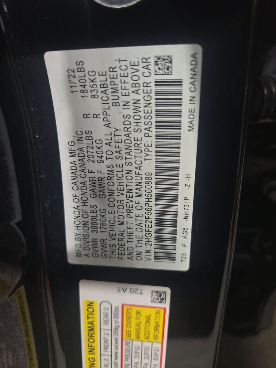 2023 Honda Civic Sport FWD