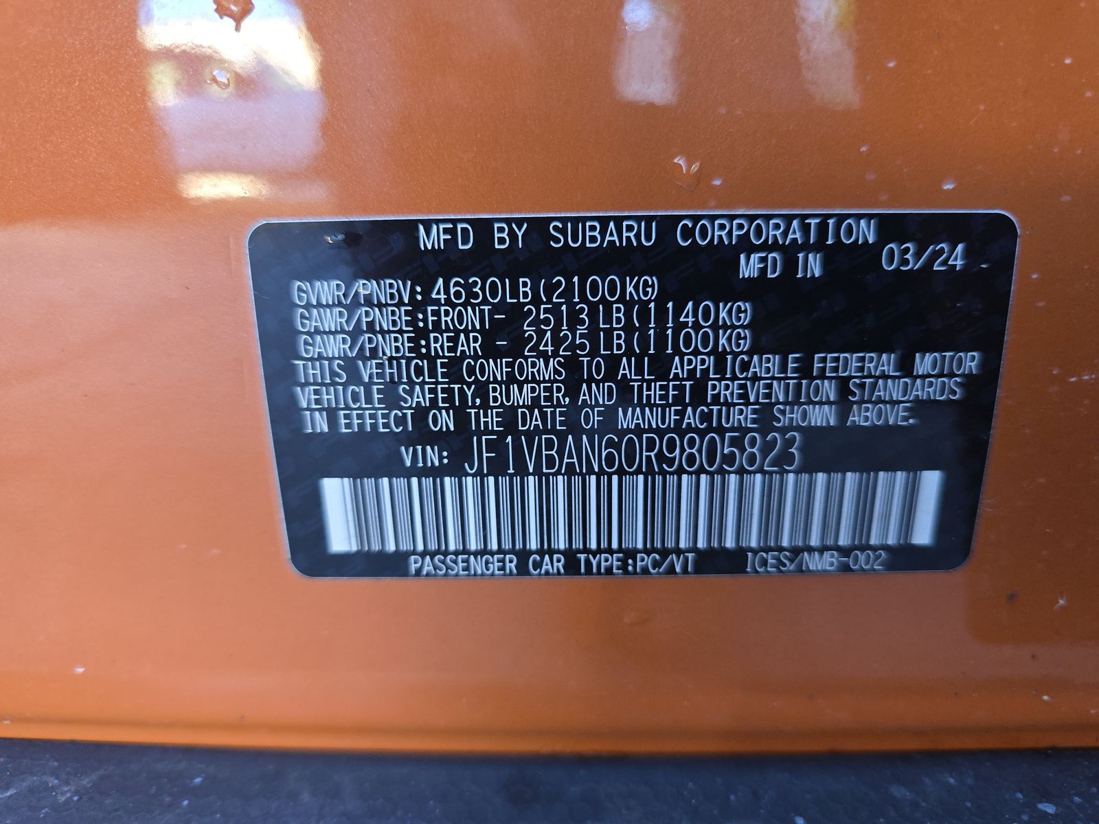 2024 Subaru WRX Limited AWD