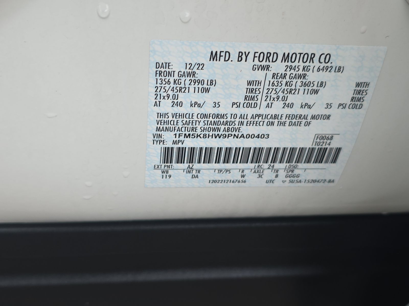 2023 Ford Explorer Hybrid Platinum AWD