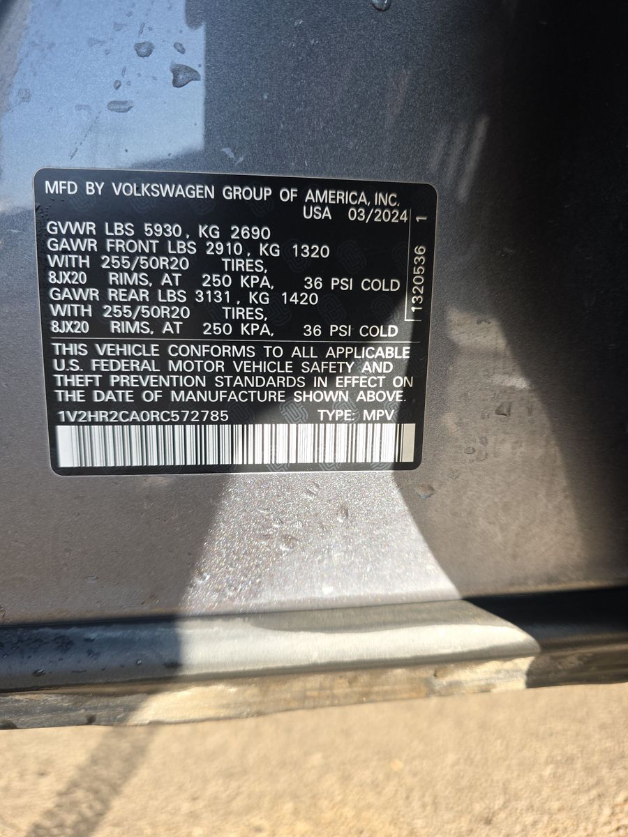 2024 Volkswagen Atlas 2.0T SE AWD