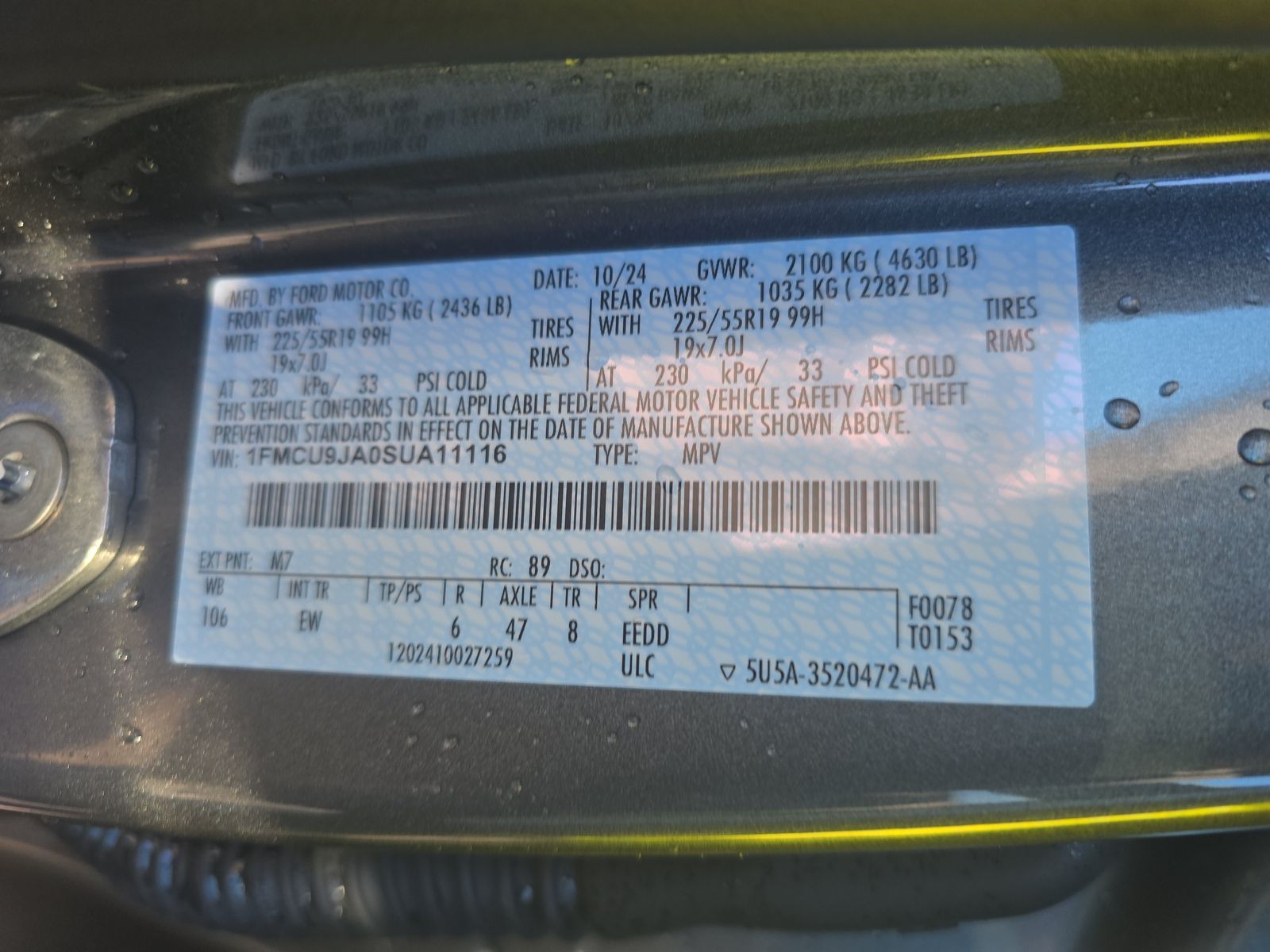 2025 Ford Escape Platinum AWD