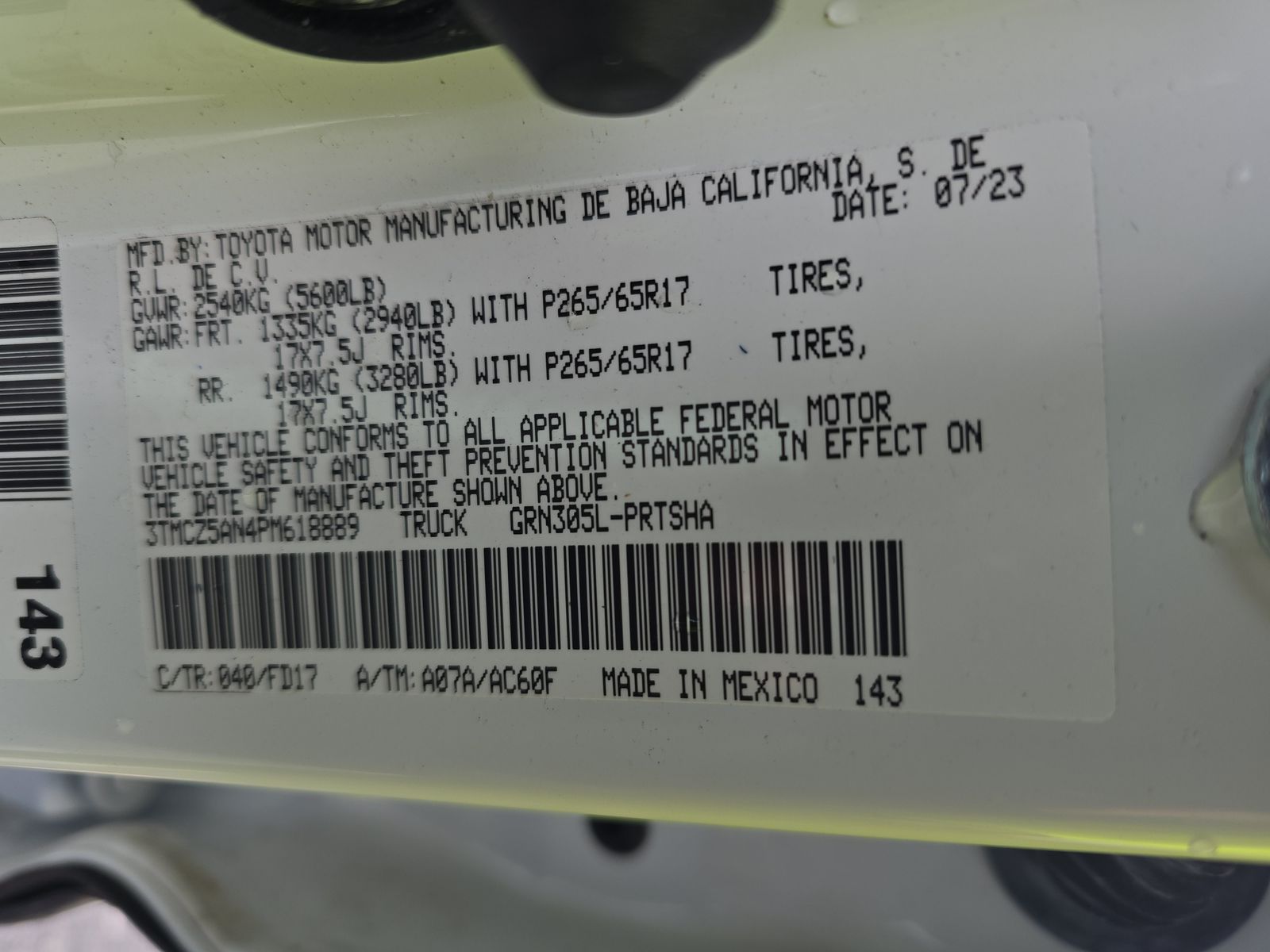 2023 Toyota Tacoma TRD Sport AWD