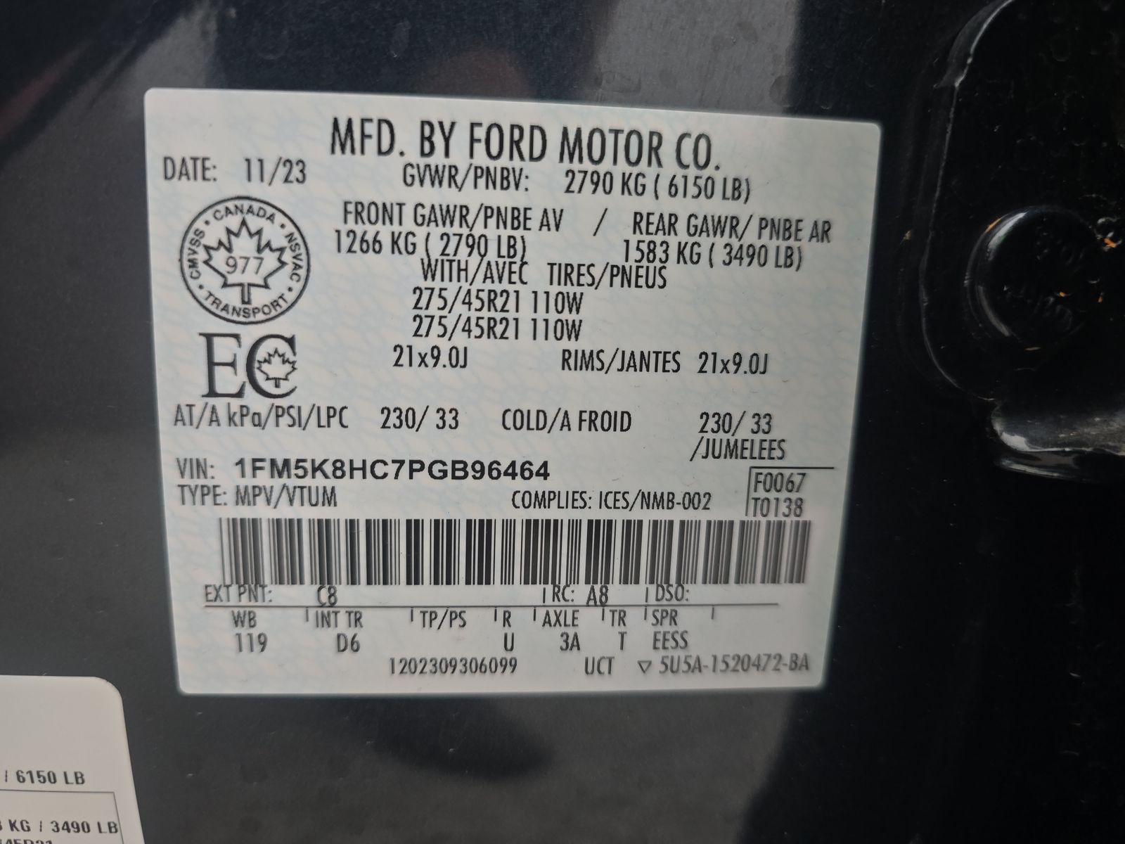 2023 Ford Explorer Platinum AWD