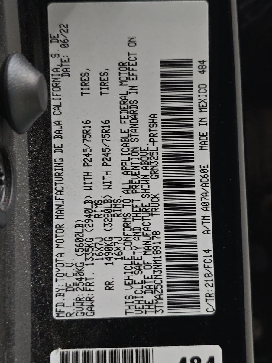 2022 Toyota Tacoma SR5 RWD