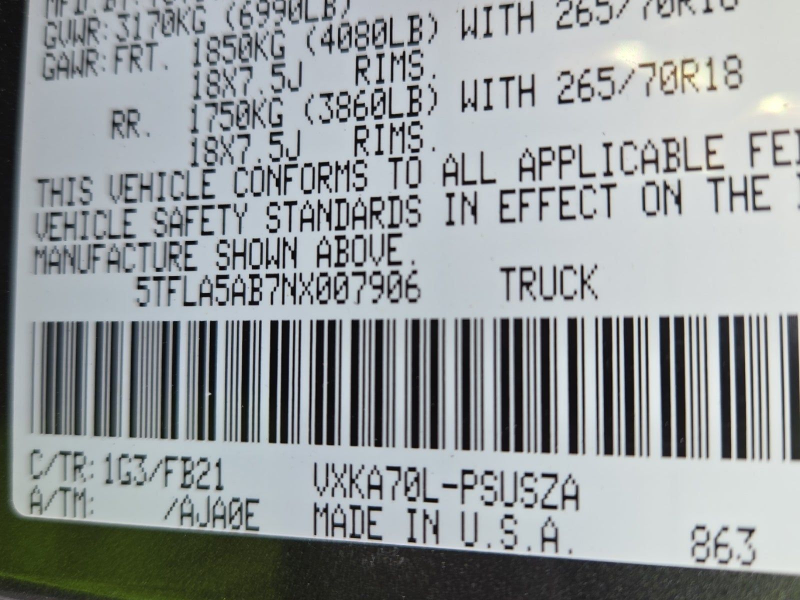 2022 Toyota Tundra SR5 RWD