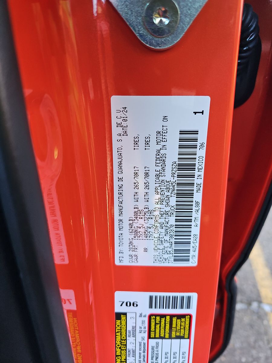 2024 Toyota Tacoma TRD Off-Road AWD