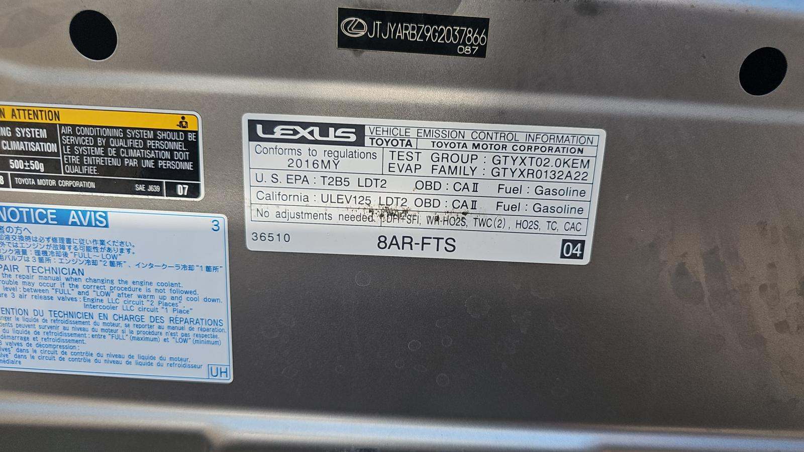 2016 Lexus NX NX 200t F SPORT FWD