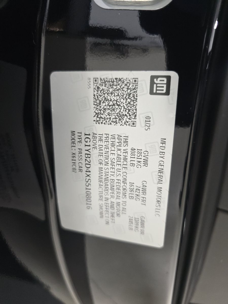 2025 Chevrolet Corvette Stingray RWD