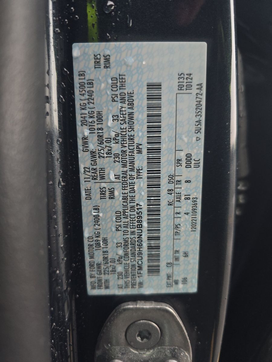 2022 Ford Escape SEL AWD