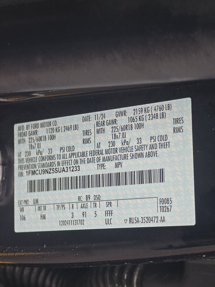 2025 Ford Escape Hybrid ST-Line Elite AWD