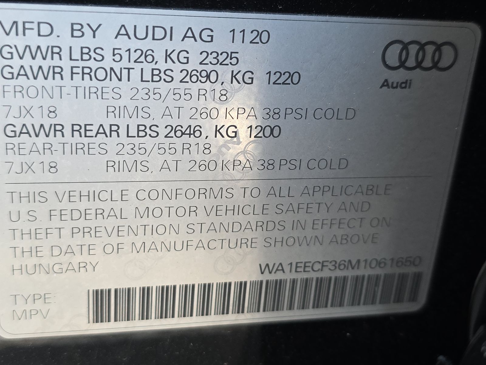 2021 Audi Q3 2.0T Premium Plus AWD