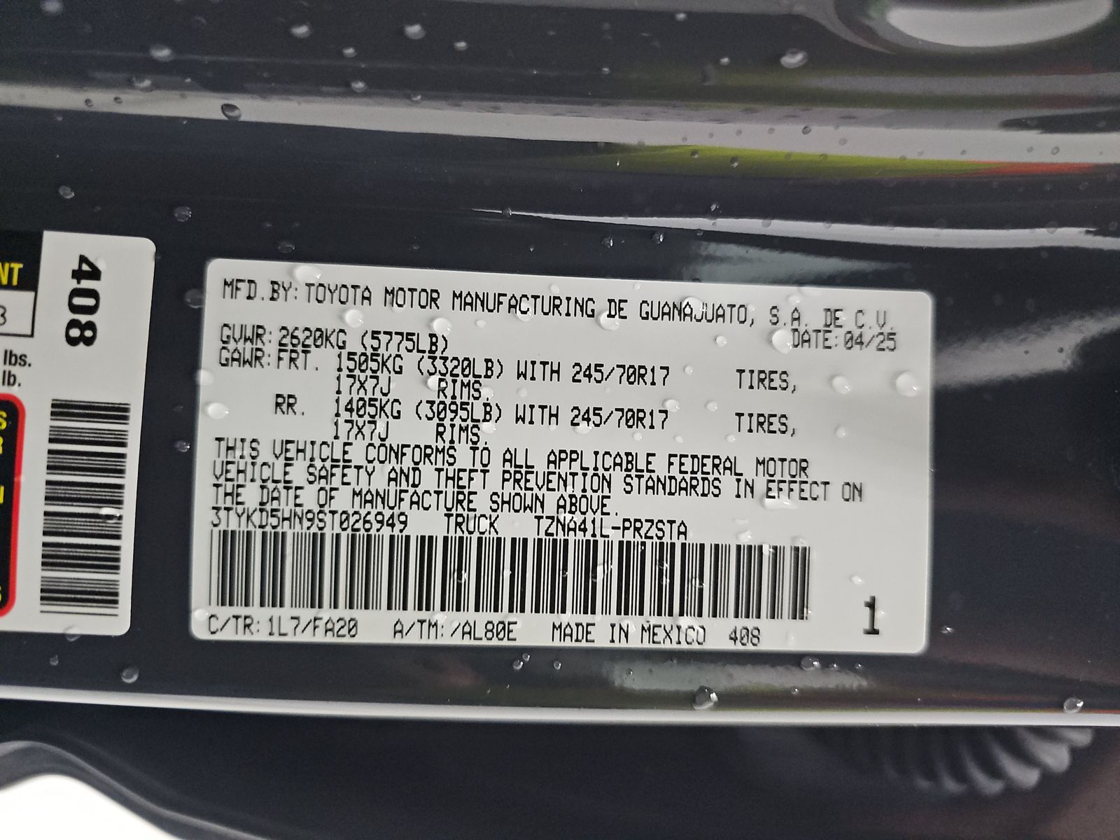 2025 Toyota Tacoma SR RWD