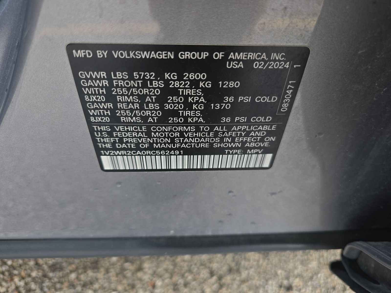 2024 Volkswagen Atlas 2.0T SE FWD