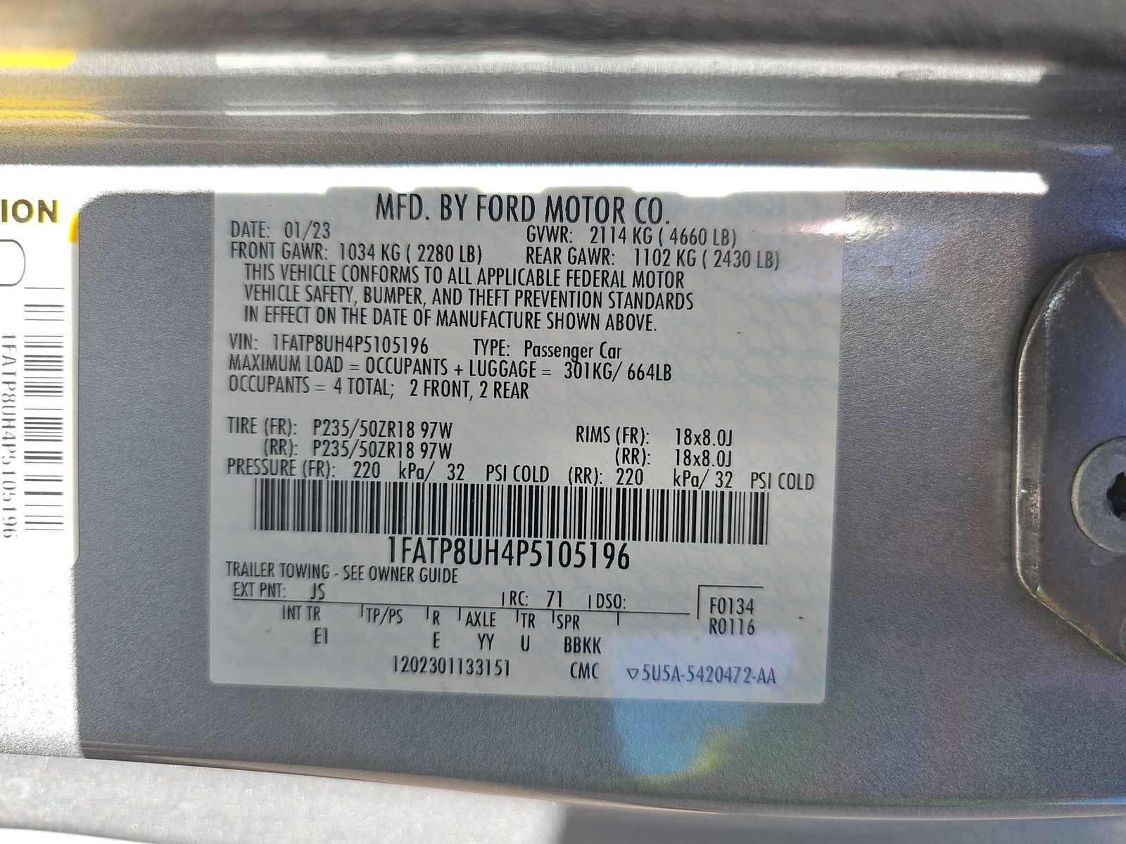 2023 Ford Mustang EcoBoost Premium RWD