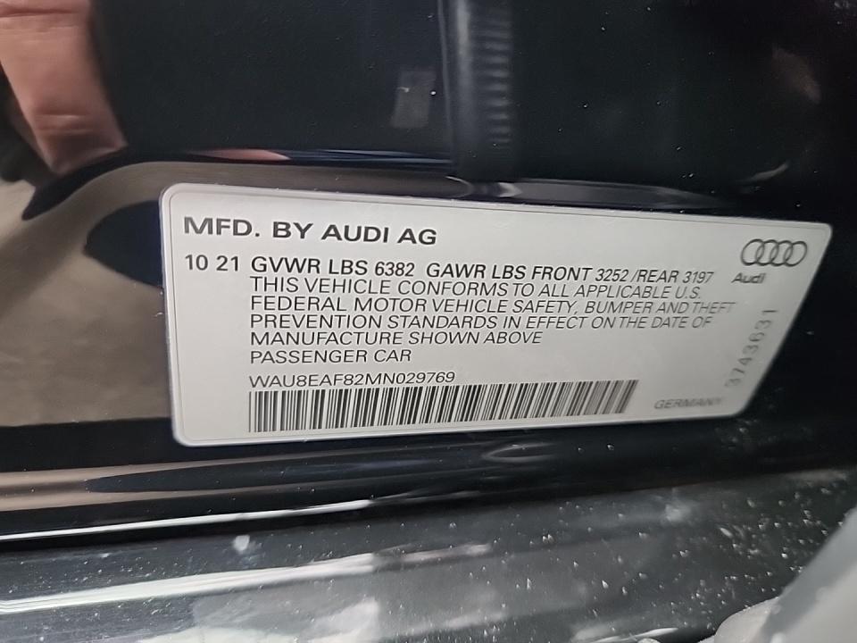 2021 Audi A8 Base AWD