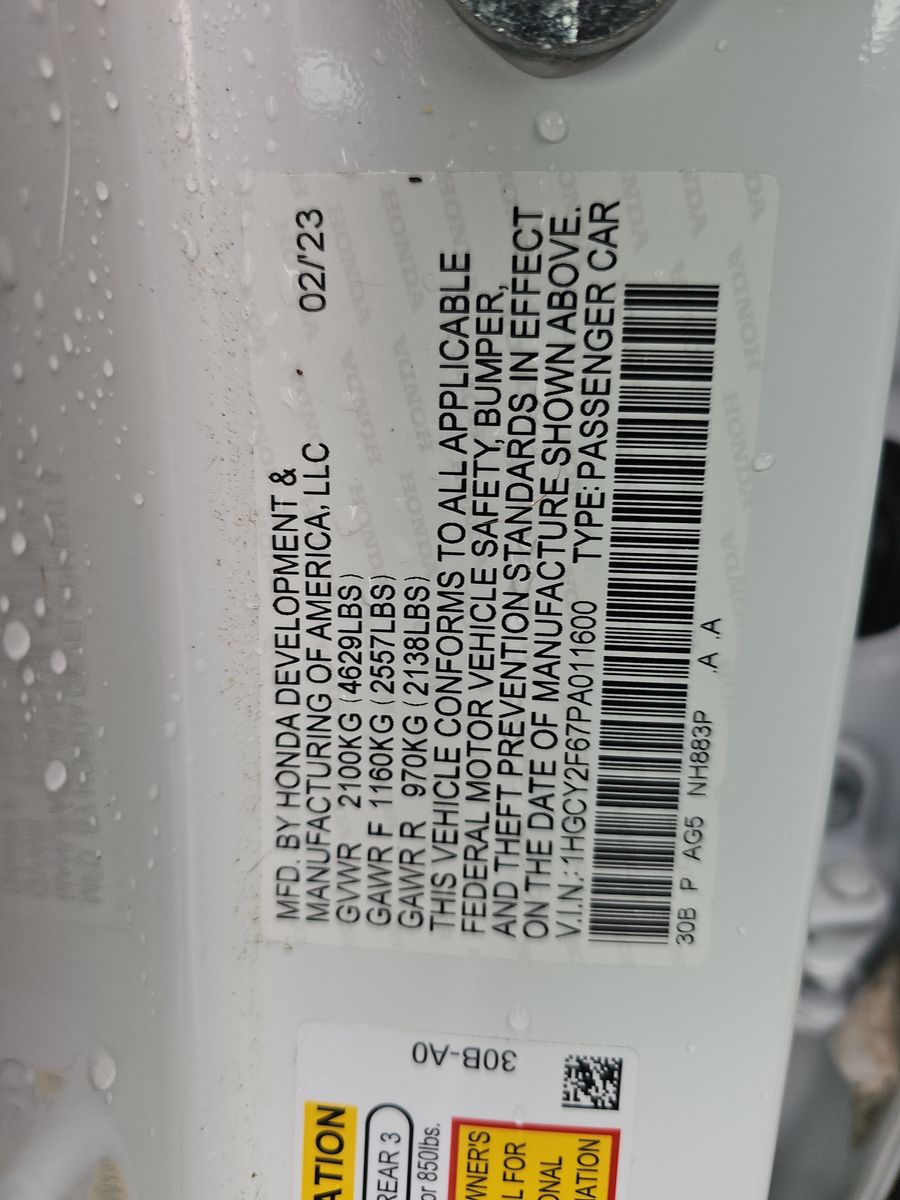 2023 Honda Accord Hybrid EX-L FWD