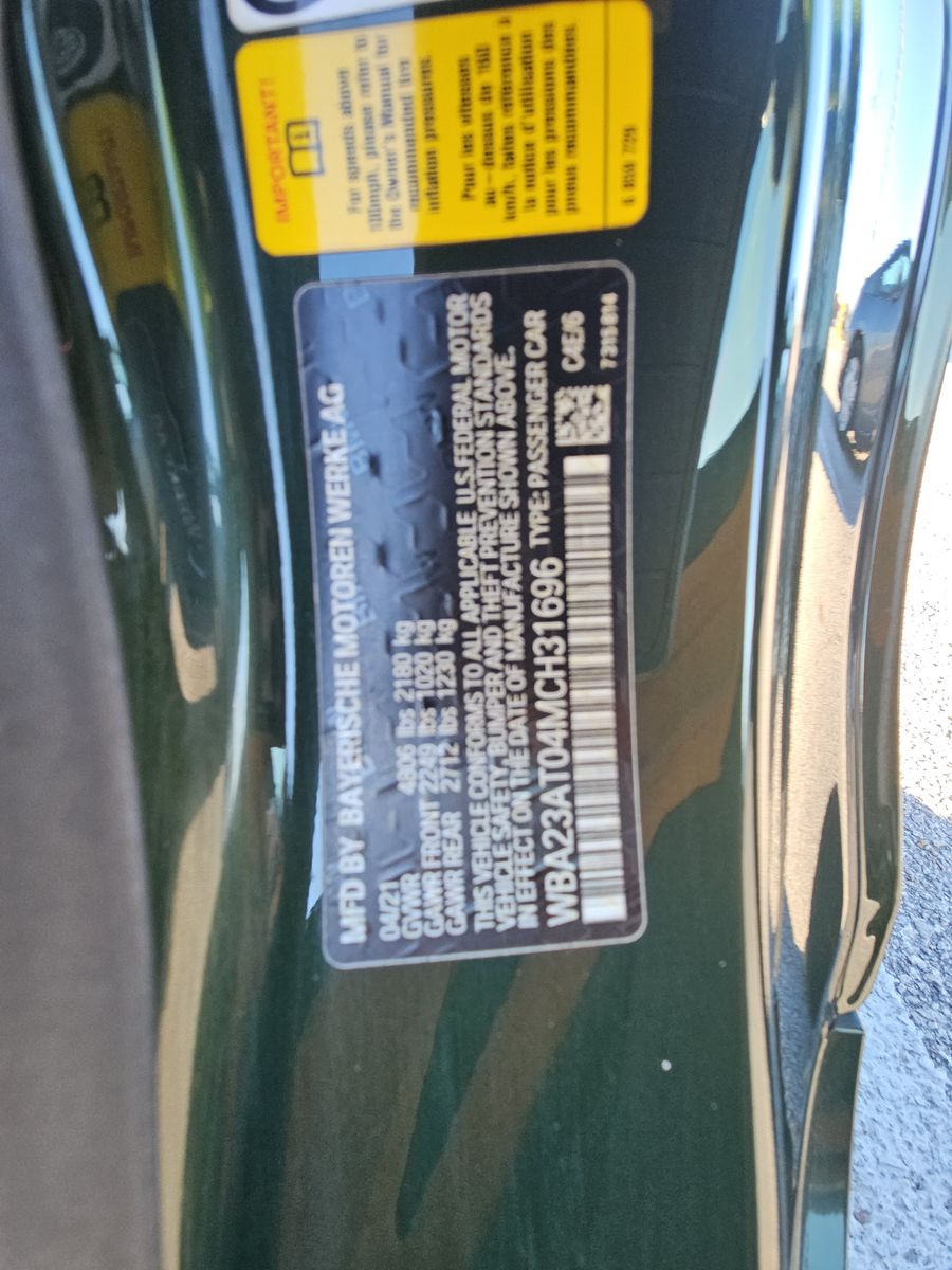 2021 BMW 4 Series 430i RWD