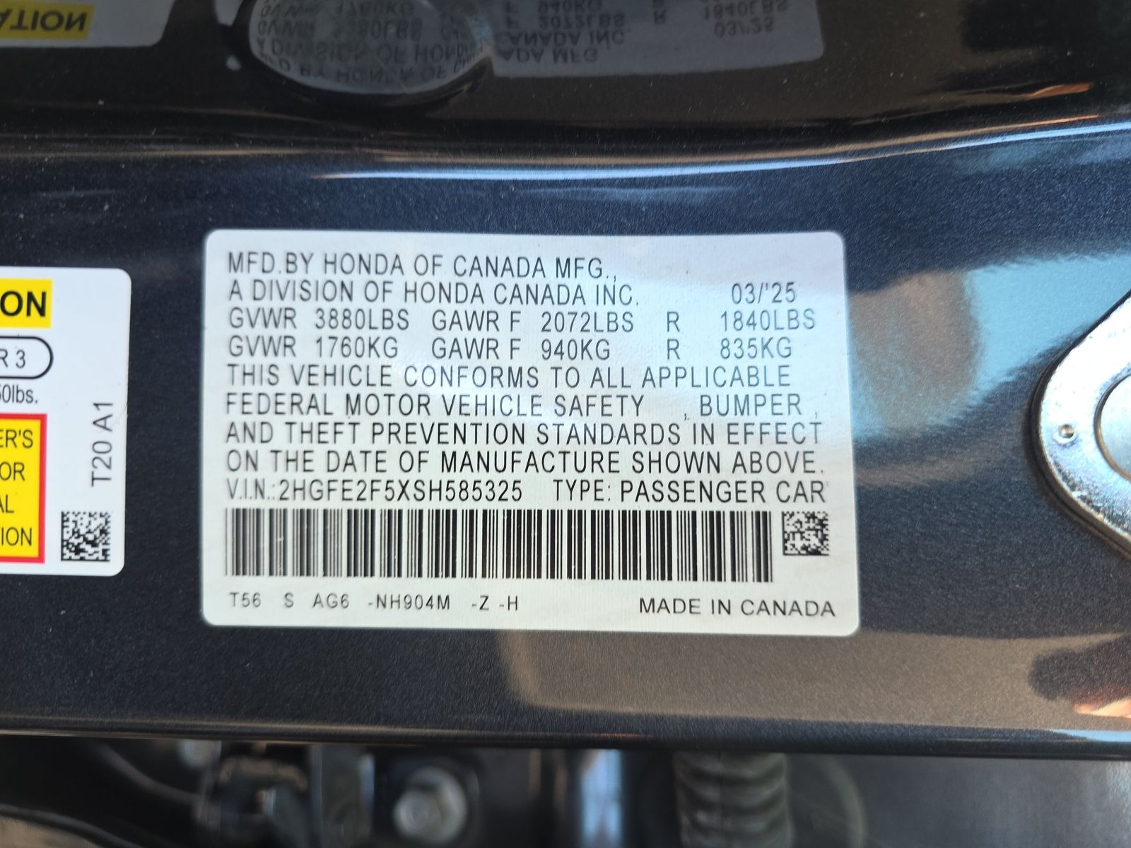 2025 Honda Civic Sport FWD