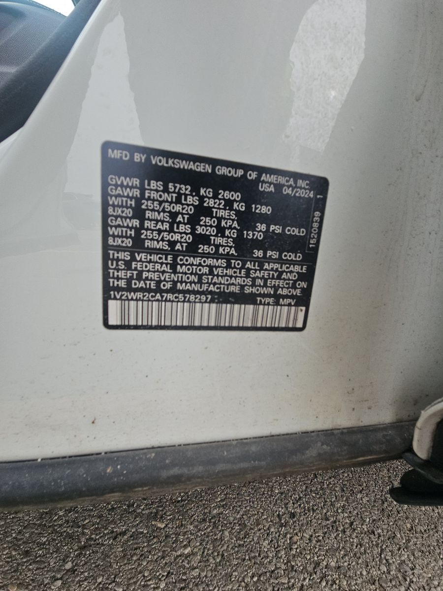 2024 Volkswagen Atlas 2.0T SE FWD