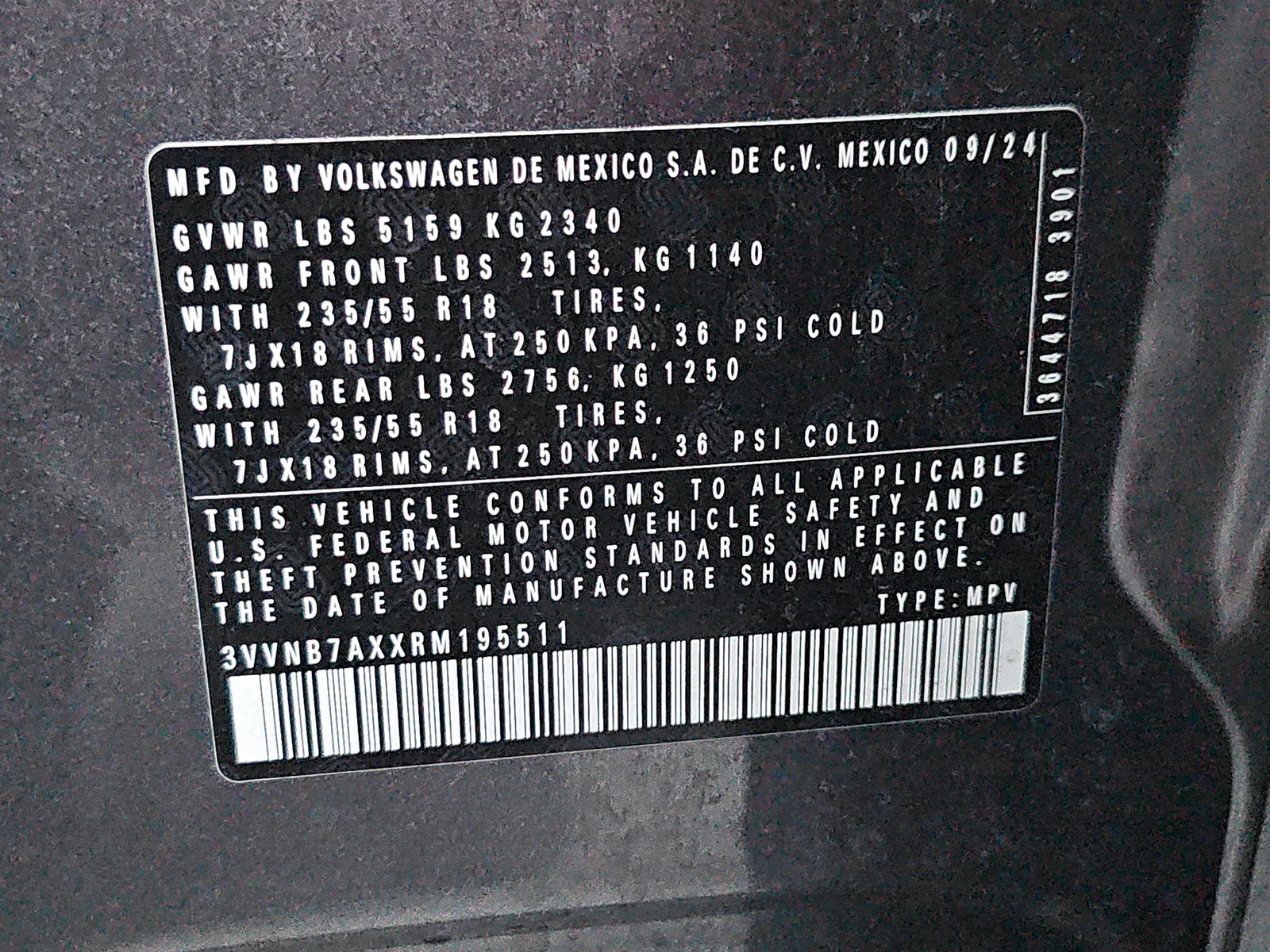 2024 Volkswagen Tiguan 2.0T SE FWD