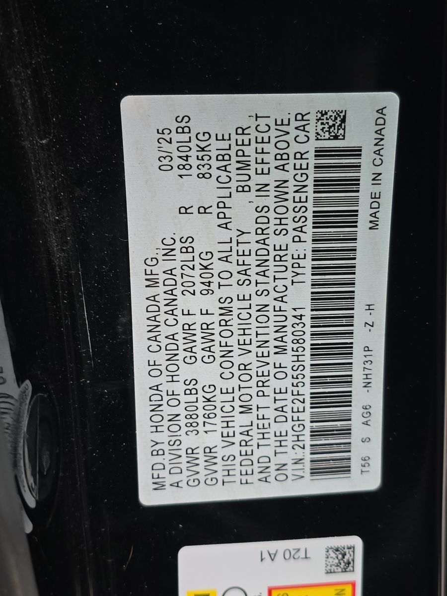 2025 Honda Civic Sport FWD