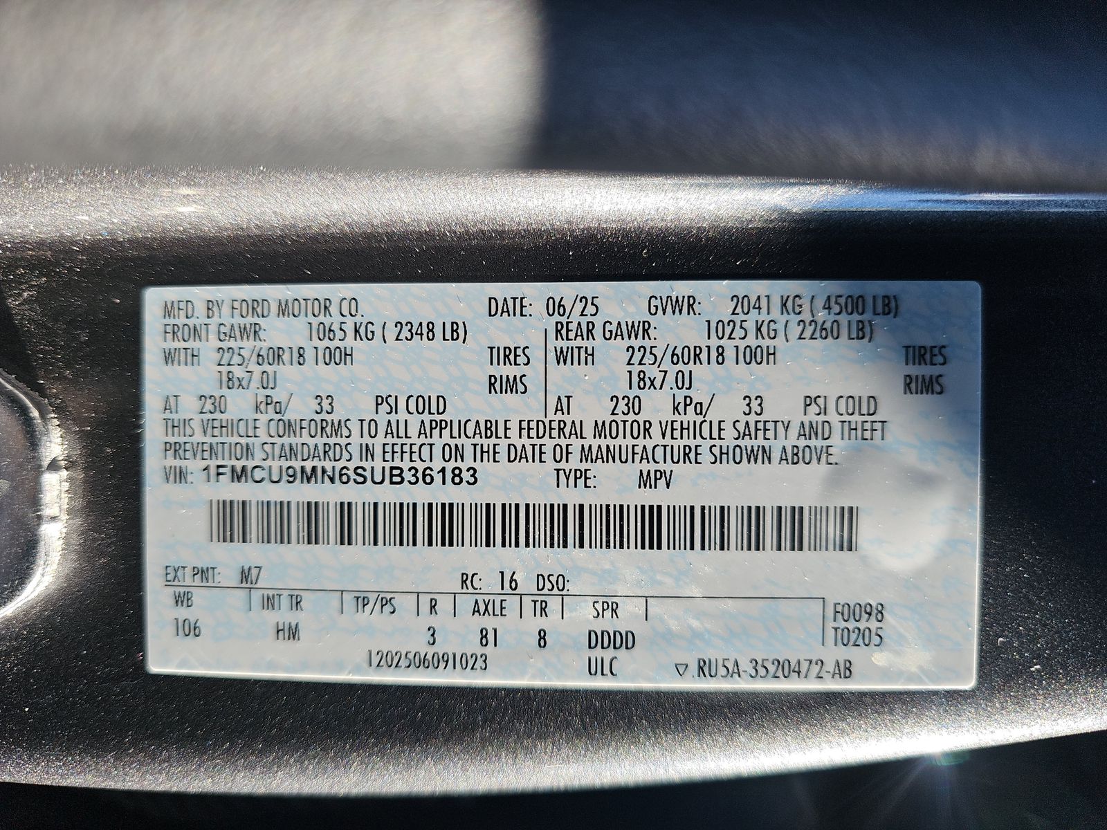 2025 Ford Escape ST-Line AWD