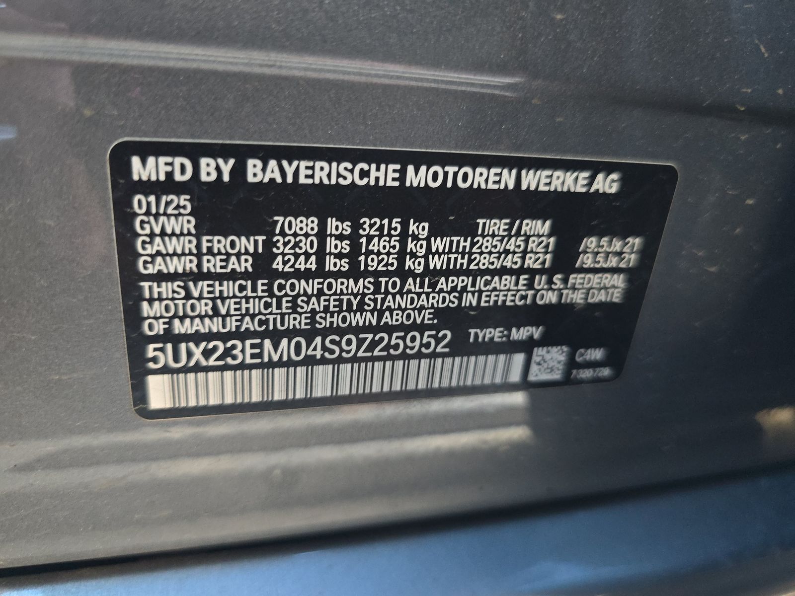 2025 BMW X7 xDrive40i AWD