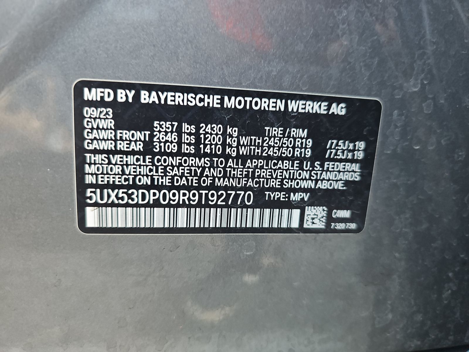 2024 BMW X3 xDrive30i AWD