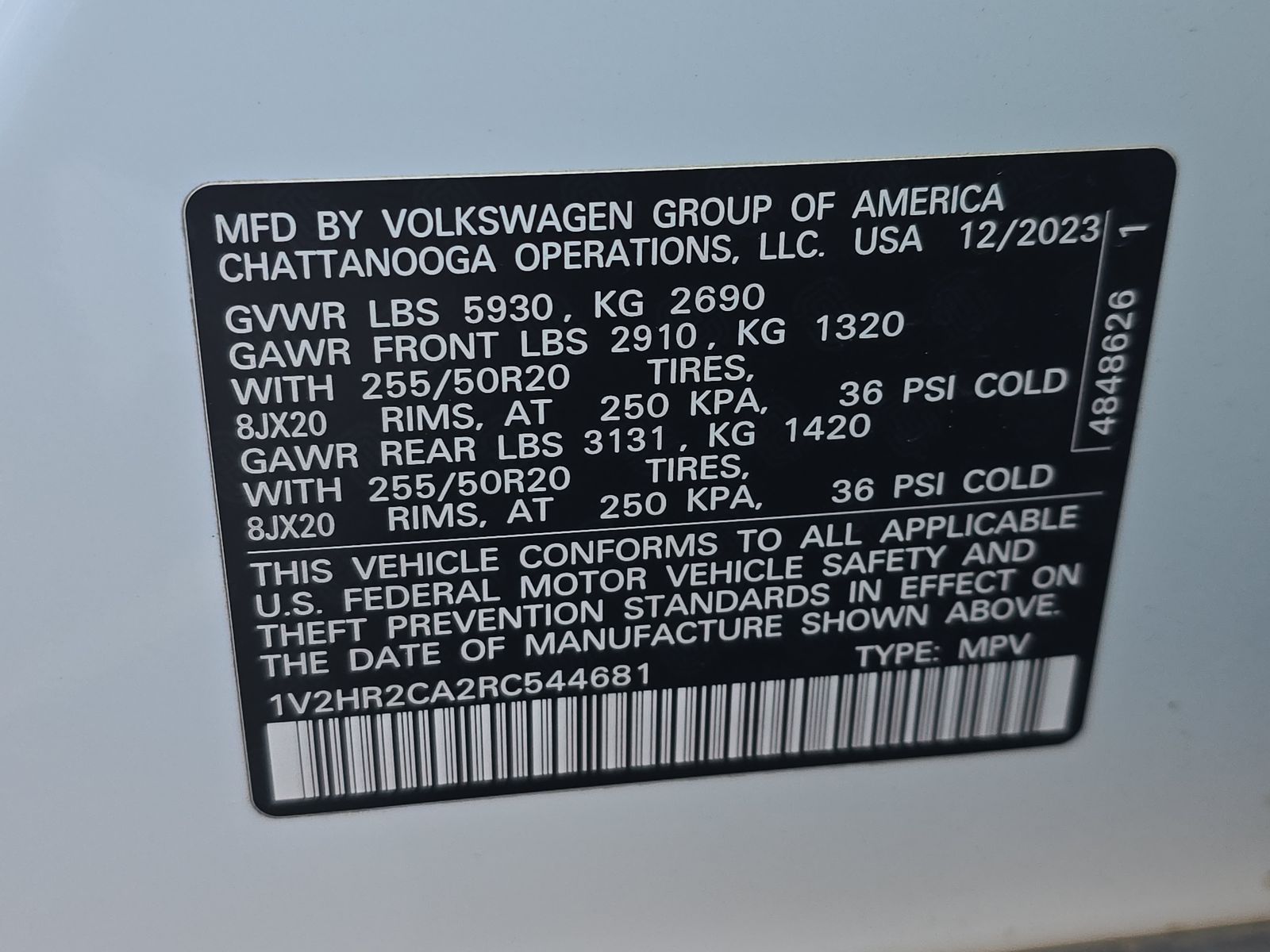 2024 Volkswagen Atlas 2.0T SE AWD