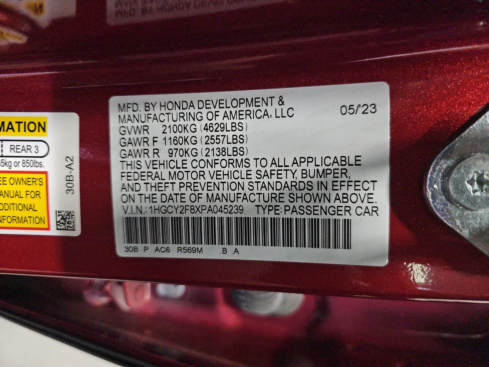 2023 Honda Accord Hybrid Touring FWD