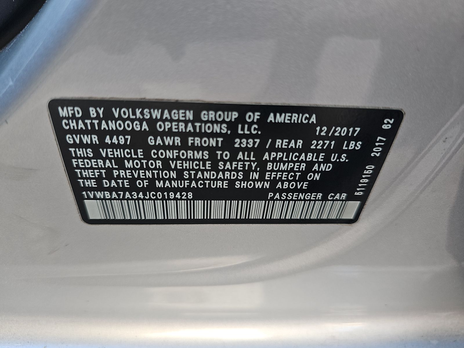 2018 Volkswagen Passat 2.0T SE FWD