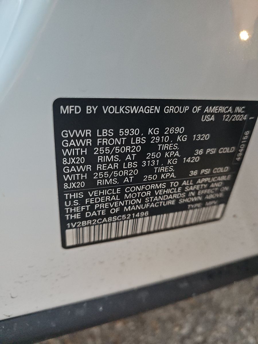 2025 Volkswagen Atlas 2.0T SEL AWD