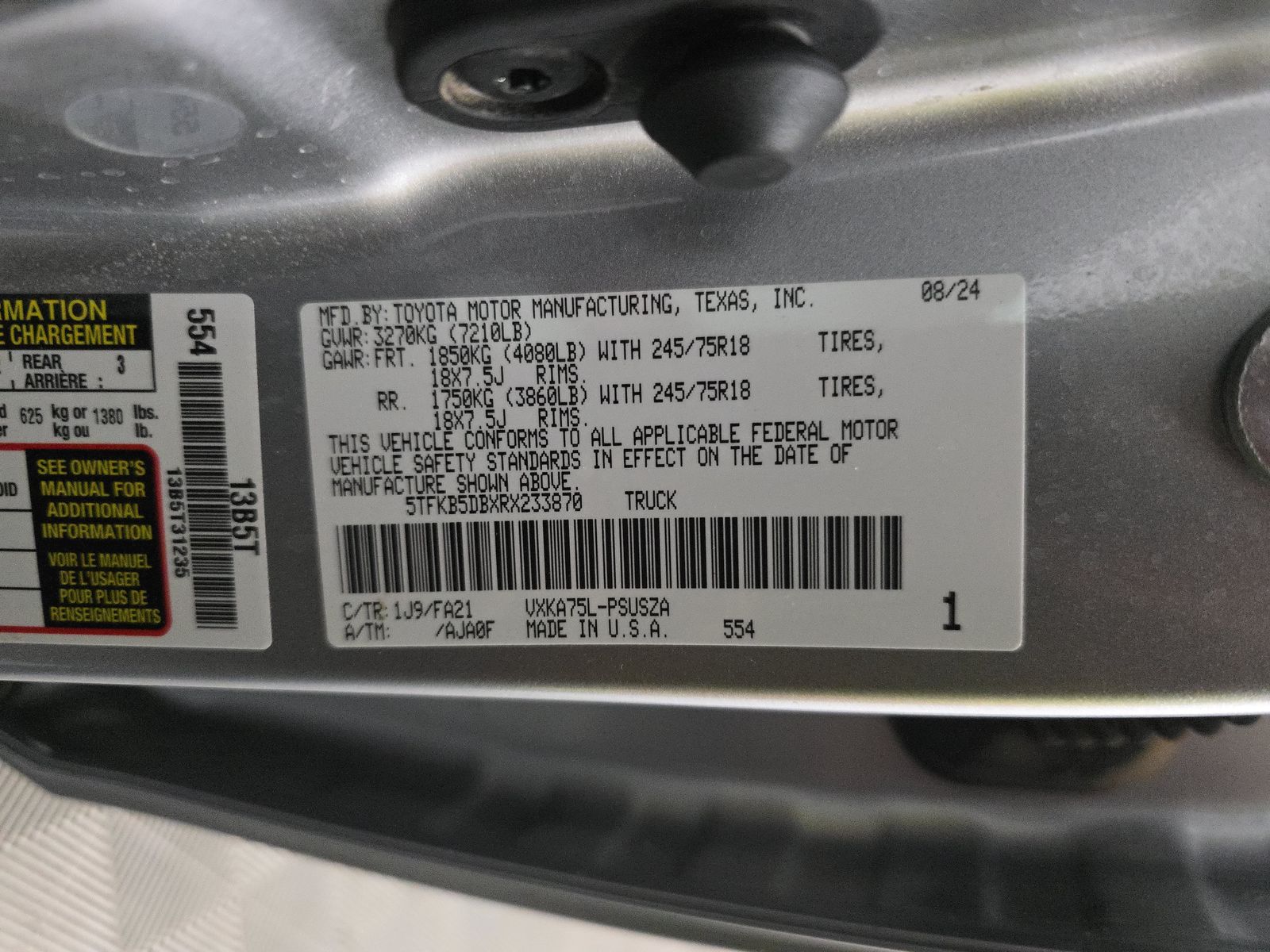 2024 Toyota Tundra SR AWD