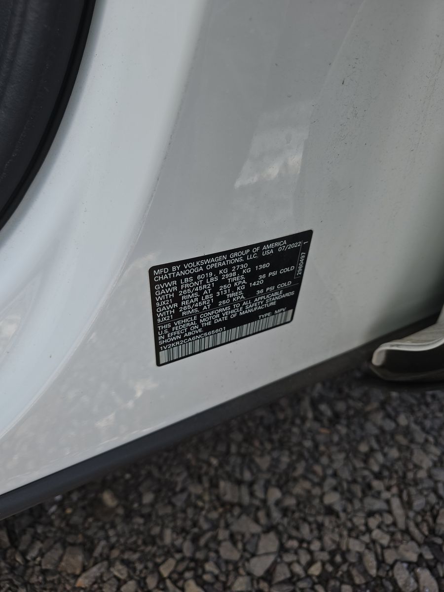 2022 Volkswagen Atlas 3.6L SE AWD