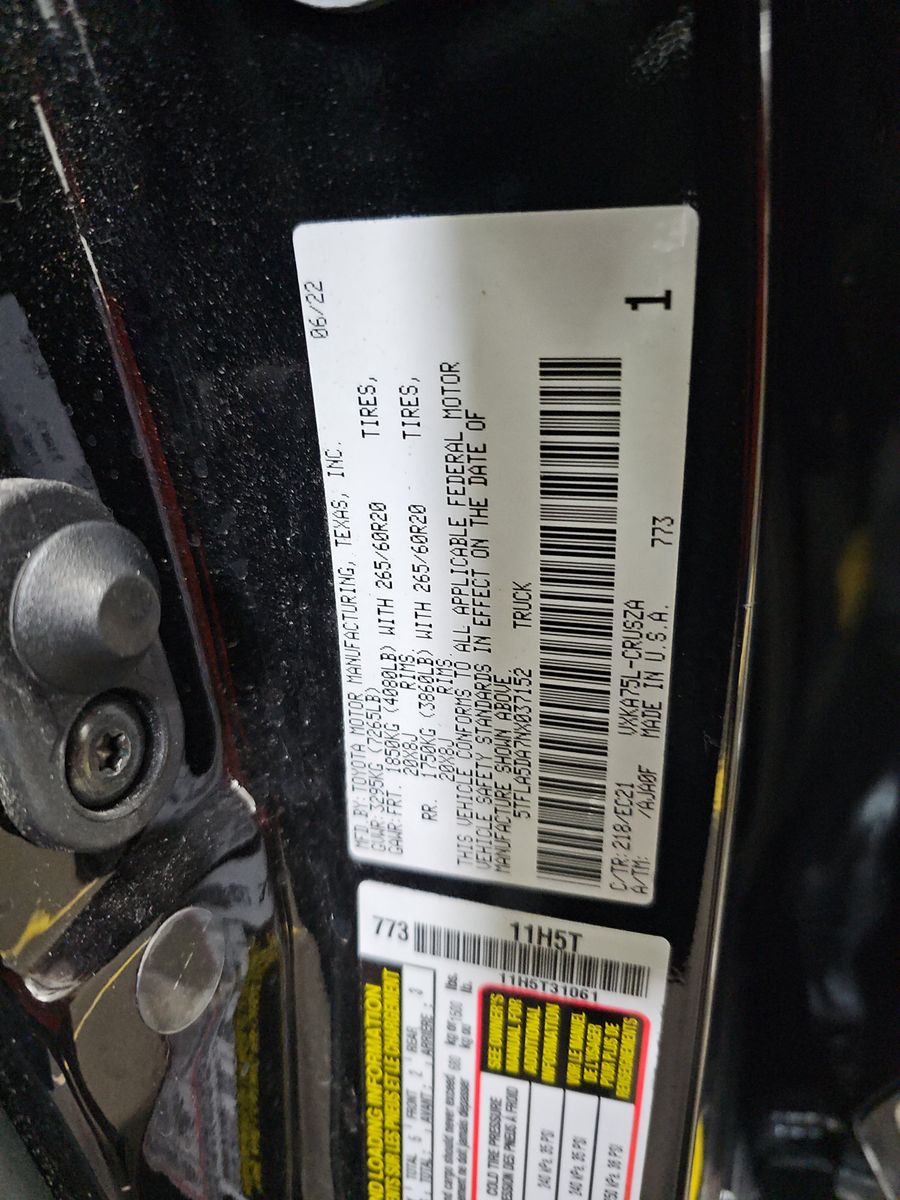 2022 Toyota Tundra SR5 AWD