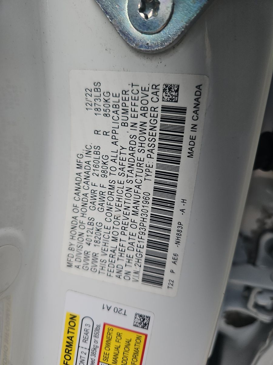 2023 Honda Civic Touring FWD