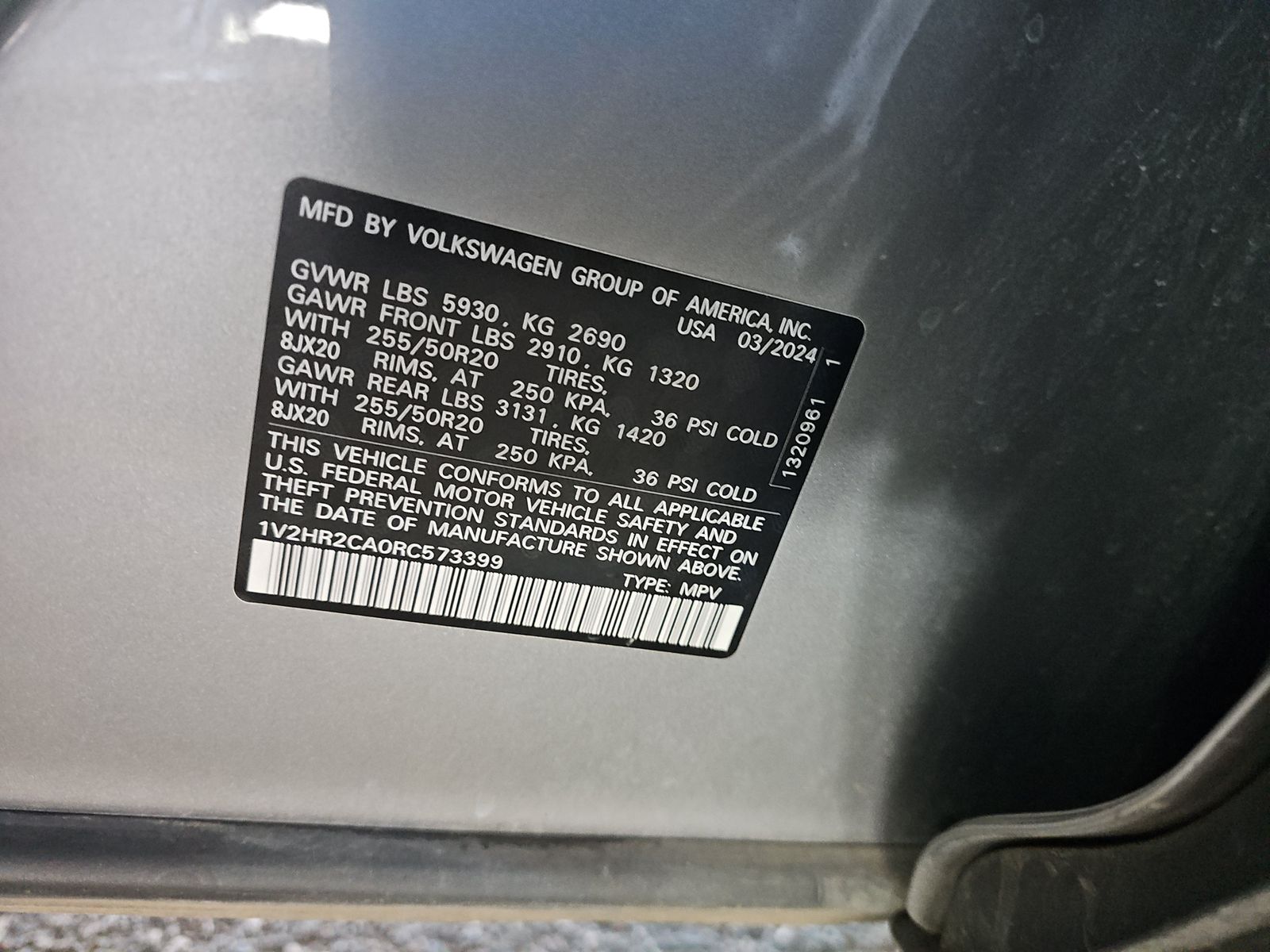 2024 Volkswagen Atlas 2.0T SE AWD