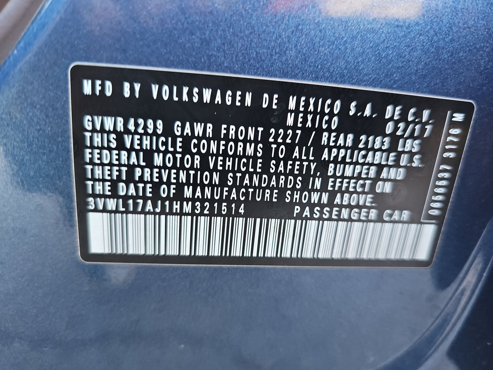 2017 Volkswagen Jetta 1.8T SEL FWD