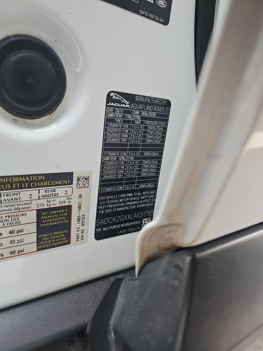 2020 Jaguar F-PACE 30t Prestige AWD