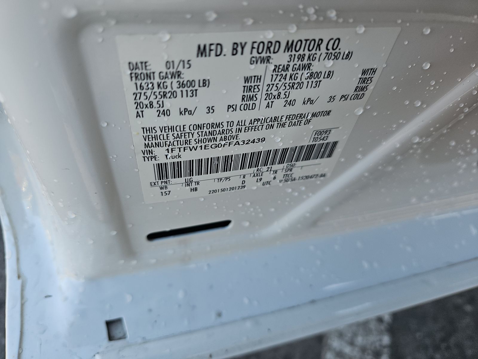 2015 Ford F-150 Lariat AWD