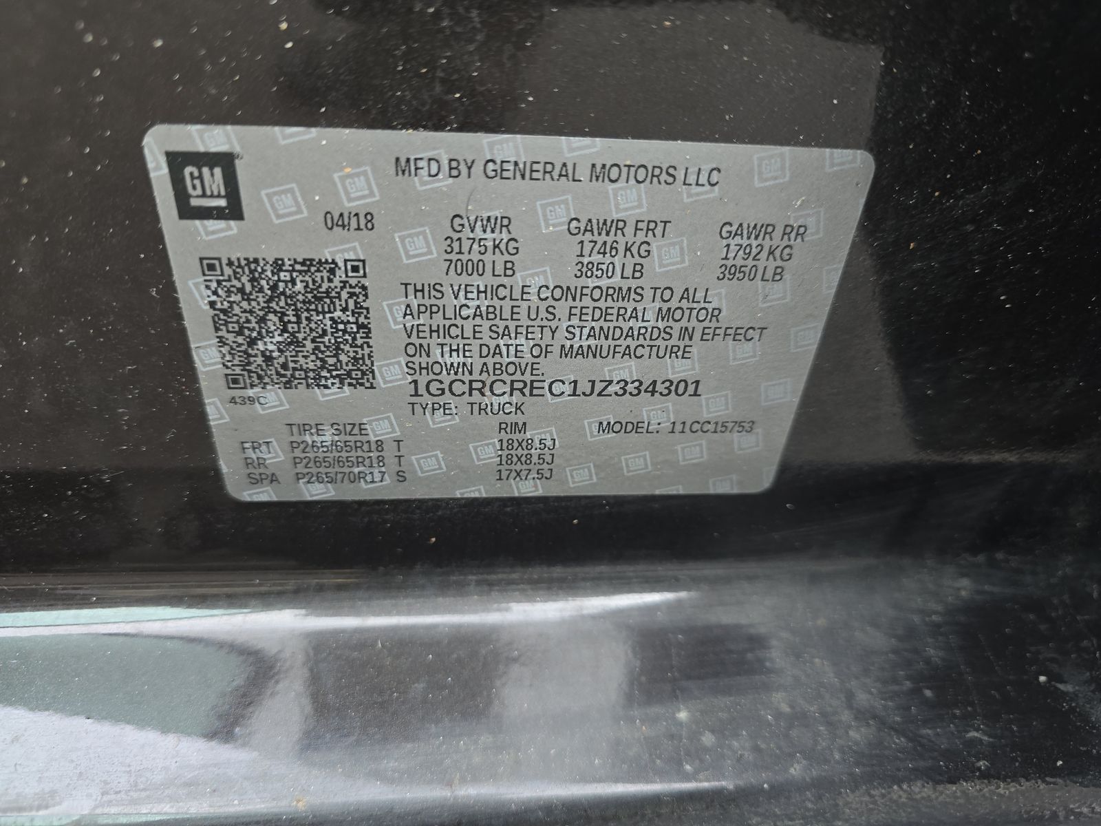 2018 Chevrolet Silverado 1500 LT RWD