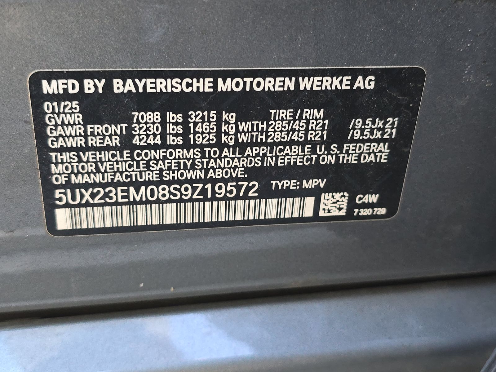 2025 BMW X7 xDrive40i AWD