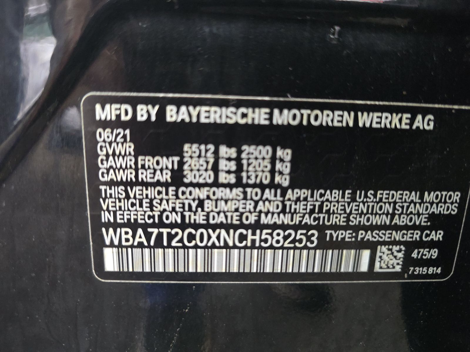 2022 BMW 7 Series 740i RWD