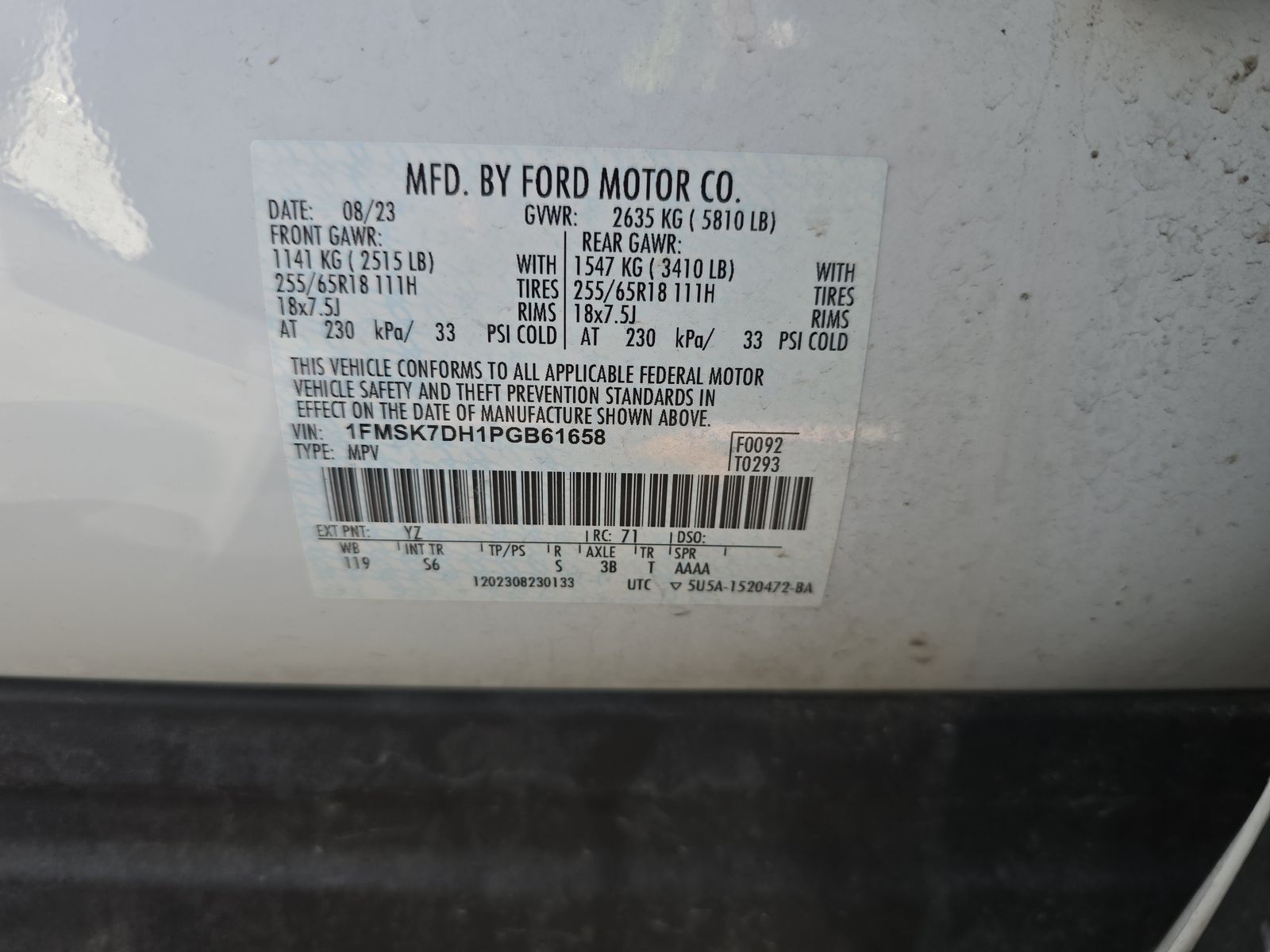 2023 Ford Explorer XLT RWD
