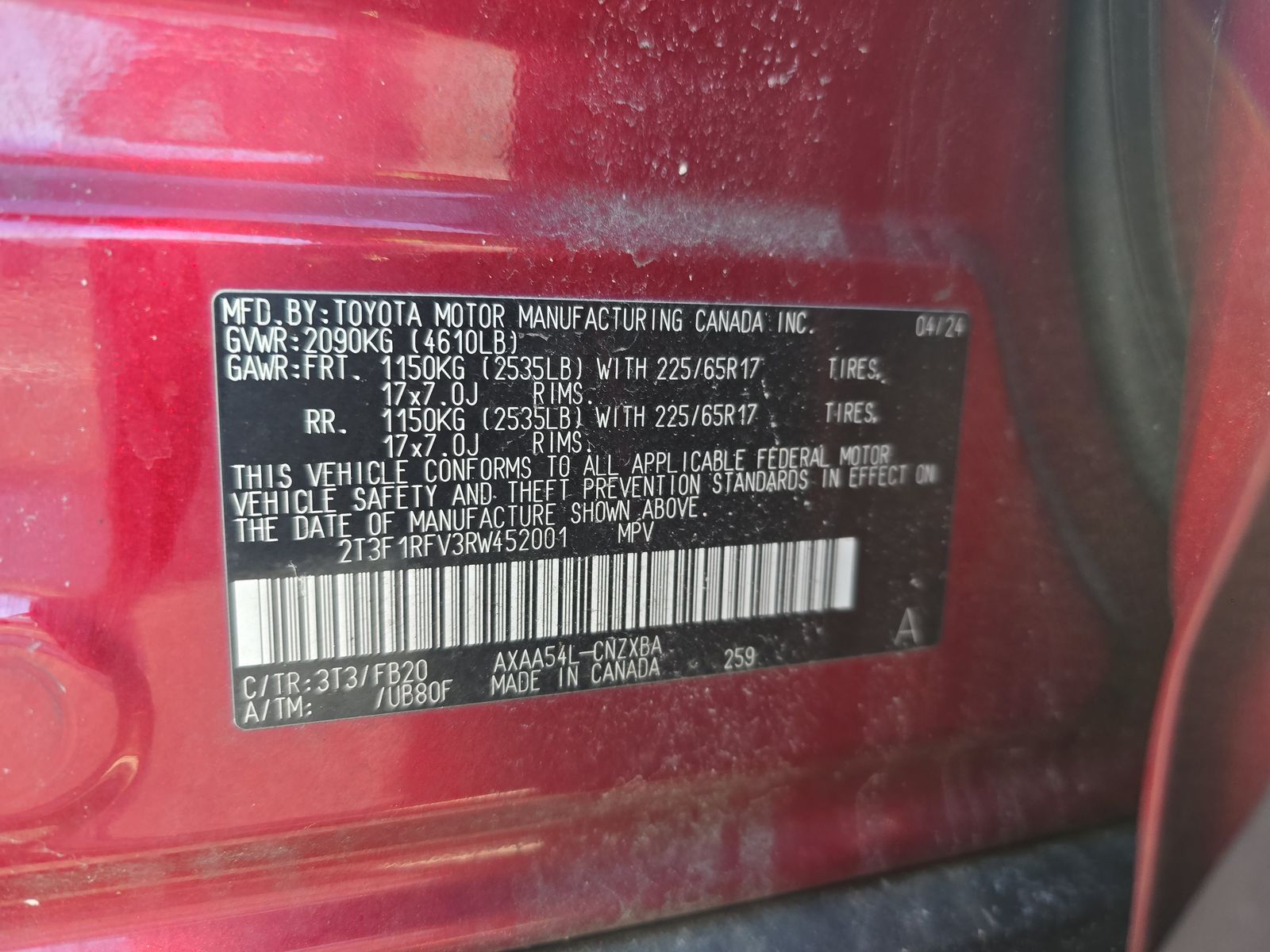 2024 Toyota RAV4 LE AWD