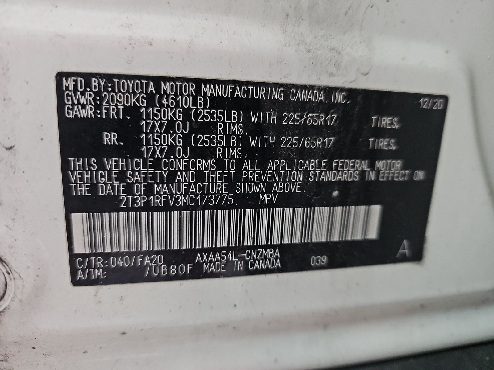 2021 Toyota RAV4 XLE AWD