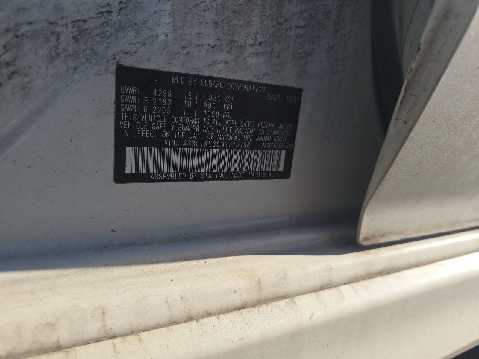 2022 Subaru Impreza Sport AWD