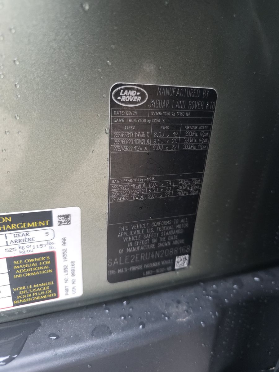 2022 Land Rover Defender 110 X-Dynamic SE AWD