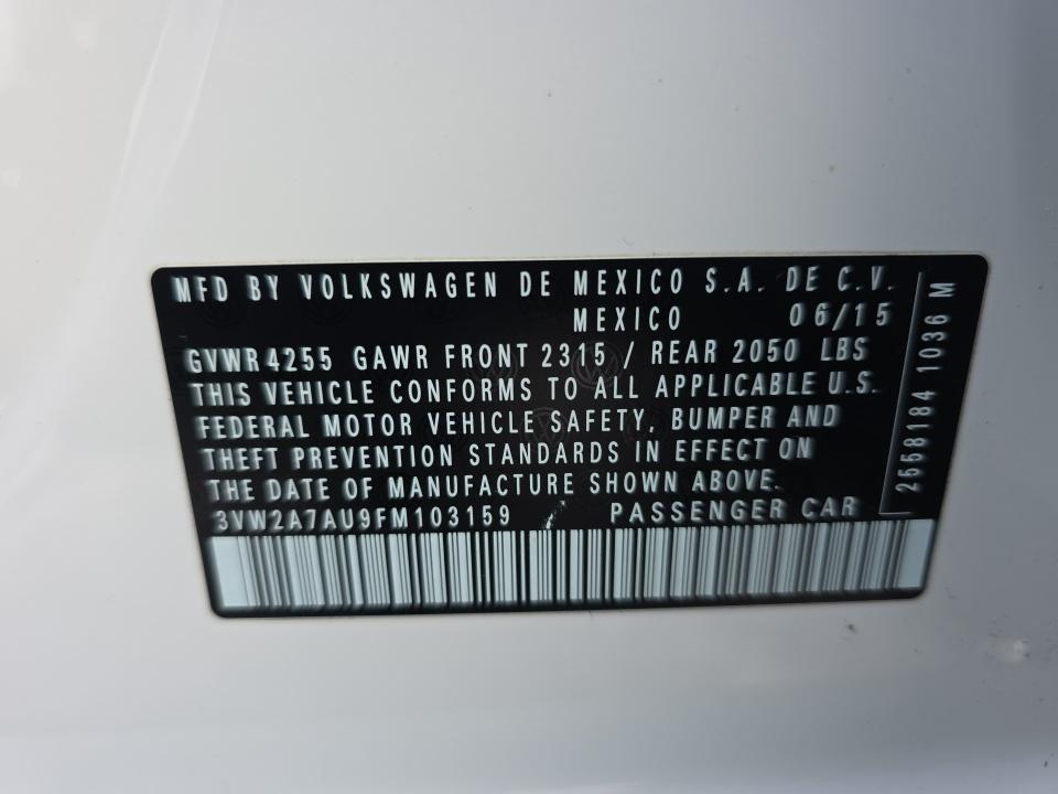 2015 Volkswagen Golf 2.0L TDI S FWD